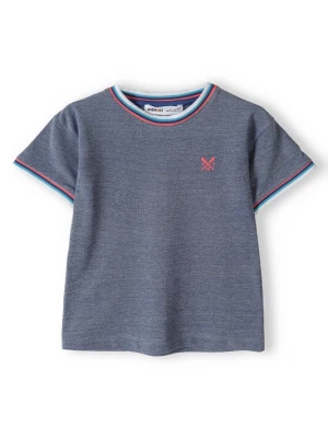 Foto van product MINOTI Shirt blauw gemêleerd / rood