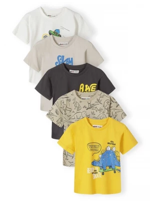 Foto van product MINOTI Shirt geel / stone grey / zwart / wit