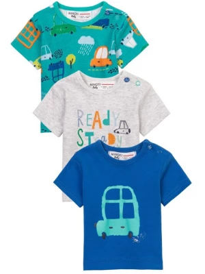 Foto van product MINOTI Shirt turquoise / donkerblauw / grijs / neonoranje