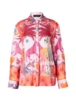 Foto van product miss goodlife Blouse 'Tiger Heart' beige / oranje / pink / wit