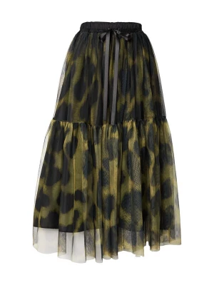 Foto van product miss goodlife Rok 'Nature Flow' navy / olijfgroen / zwart