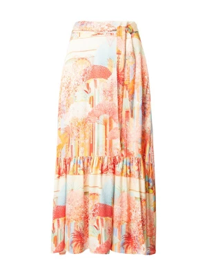 Foto van product miss goodlife Rok 'Paradise Mall' lichtblauw / geel / oranje / abrikoos