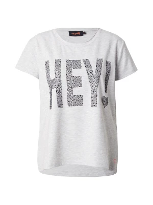 Foto van product miss goodlife Shirt 'HEY!' lichtgrijs / zwart