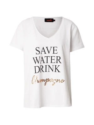 Foto van product miss goodlife Shirt 'Save Water Drink' goud / zwart / wit