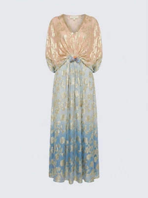 Foto van product Miss June Jurk 'Caftan Long Pastel' blauw