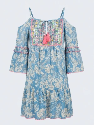 Foto van product Miss June Jurk 'Robe Courte Joe' blauw