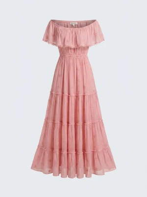 Foto van product Miss June Jurk 'Robe Longue Kate' rosa