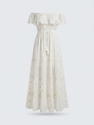 Foto van product Miss June Jurk 'Robe Longue Kate' wit