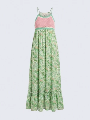 Foto van product Miss June Jurk 'Robe Longue Sorbet' groen