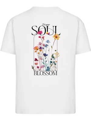 Foto van product Miss Tee Shirt 'Let Your Soul Blossom' royal blue / koningsblauw / donkergroen / zwart / wit