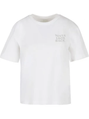 Foto van product Miss Tee Shirt 'Never Look Back' grijs / wit