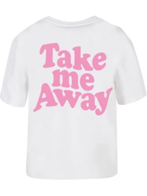 Foto van product Miss Tee Shirt 'Take Me Away' rosa / wit