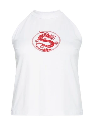 Foto van product Mister Tee Curvy Top rood / wit