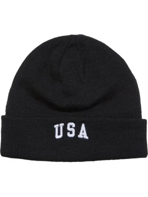 Foto van product Mister Tee Muts 'USA' zwart / wit