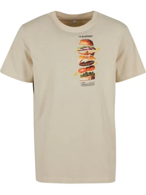 Foto van product Mister Tee Shirt 'A Burger' sand / geel / donkergroen / rood