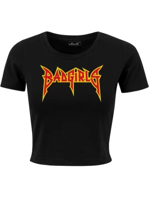 Foto van product Mister Tee Shirt 'Badgirls' geel / kreeft / zwart