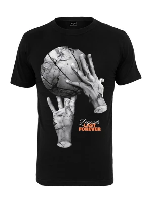 Foto van product Mister Tee Shirt 'Ballin Hands' grijs / lichtoranje / zwart