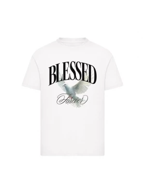 Foto van product Mister Tee Shirt 'Blessed Forever' grijs / zwart / wit