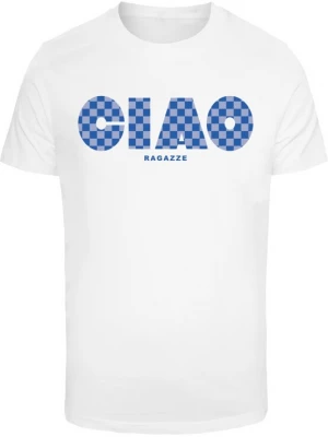 Foto van product Mister Tee Shirt 'Ciao Girls' navy / lichtblauw / wit