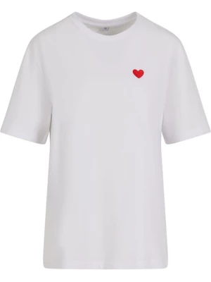 Foto van product Mister Tee Shirt 'Heart Shape' lichtrood / wit
