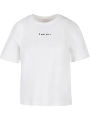 Foto van product Mister Tee Shirt 'I Don't Give A F' grijs / zwart / wit