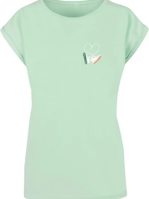 Foto van product Mister Tee Shirt 'Kicks Love' groen / mintgroen / lichtrood / wit