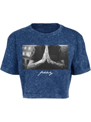 Foto van product Mister Tee Shirt 'Pray' donkerblauw / grijs / zwart