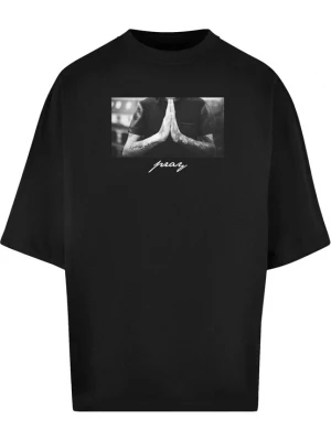 Foto van product Mister Tee Shirt 'Pray New' lichtgrijs / zwart
