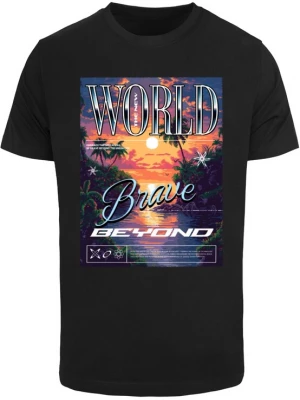 Foto van product Mister Tee Shirt 'The New World' donkerblauw / kreeft / zwart / wit