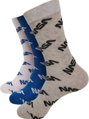 Foto van product Mister Tee Sokken blauw / grijs gemêleerd / zwart / wit