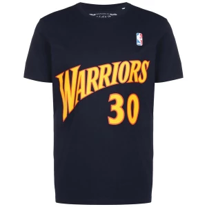 Foto van product Mitchell & Ness Shirt 'NBA Golden State Warriors Stephen Curry Hardwood' donkerblauw / geel
