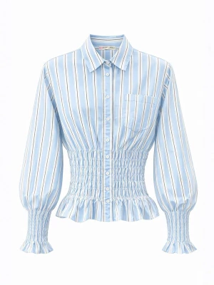 Foto van product MixRay Blouse lichtblauw / zwart / wit