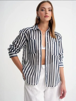 Foto van product MixRay Blouse marine / wit