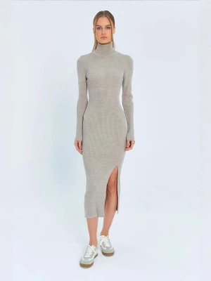 Foto van product MixRay Gebreide jurk beige