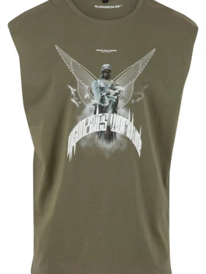 Foto van product MJ Gonzales Shirt 'Higher Than Heaven V.9' grafiet / olijfgroen / wit