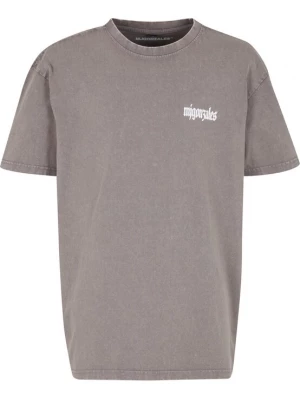 Foto van product MJ Gonzales Shirt 'Rebels never die' basaltgrijs / cranberry / zwart / wit