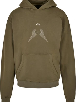 Foto van product MJ Gonzales Sweatshirt 'HIGHER THAN HEAVEN' olijfgroen / wit