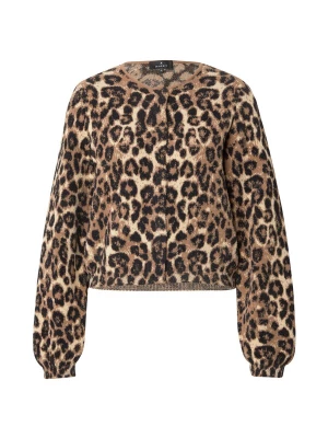 Foto van product monari Gebreid vest lichtbeige / bruin / zwart
