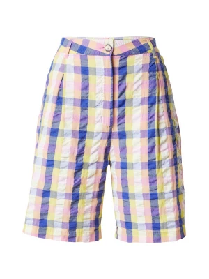 Foto van product Monki Bandplooibroek blauw / geel / pasteloranje / rosa