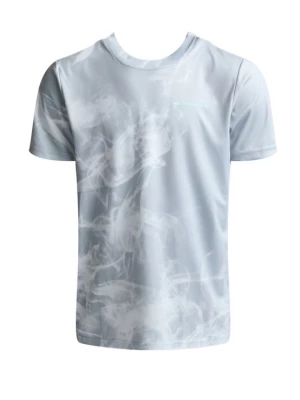 Foto van product MONTERRAIN Shirt 'Transcend' grijs / lichtgrijs / mintgroen
