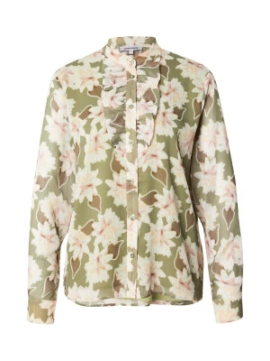 Foto van product MORE & MORE Blouse bruin / lichtgroen / oudroze / wit