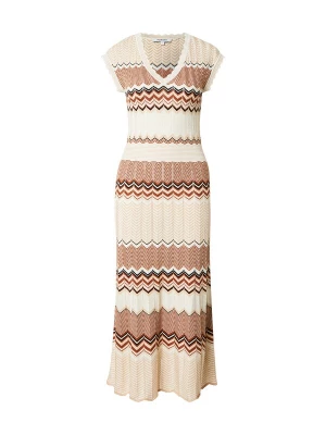 Foto van product Morgan Gebreide jurk beige / bruin / zwart