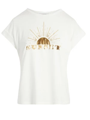 Foto van product Morgan Shirt 'DSUNSET' ecru / goud