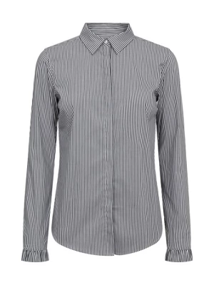 Foto van product MOS MOSH Blouse antraciet / wit