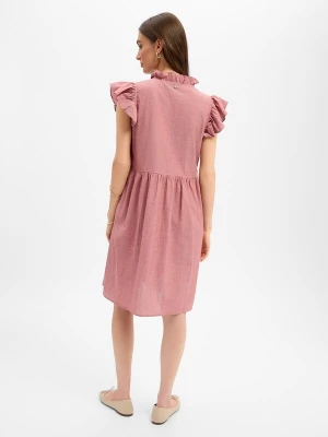 Foto van product MOS MOSH Zomerjurk 'MMWaldy Izha' pastelrood