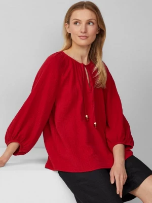 Foto van product Mousseline blouse met raglanmouwen en plooitjes s.Oliver rood