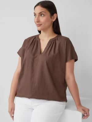 Foto van product Mouwloze blouse van linnenmix in een relaxte pasvorm s.Oliver bruin