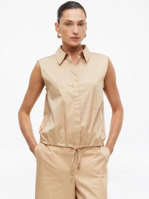 Foto van product Mouwloze popeline blouse met verstelbare zoom s.Oliver geel