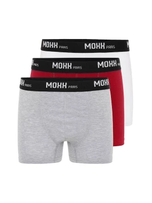 Foto van product Moxx Paris Boxershorts grijs gemêleerd / donkerrood / zwart / wit
