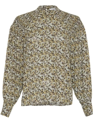 Foto van product MSCH COPENHAGEN Blouse 'Jamela Rikkelie' crème / bruin / olijfgroen / wit